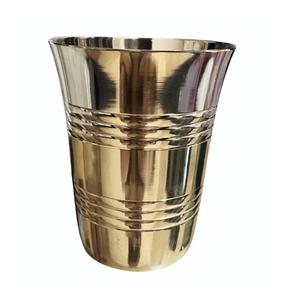 Vaso de Latón Ecológico de Bajo Precio y Alta Venta, Forma Redonda con Pulido Brillante para Hogar y Hotel, Vaso Metálico para Beber - Product Image 6