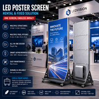 Pantalla LED para Póster TOPvision P1.53, Señalización Digital a Todo Color para Interiores, Garantía de 2 Años, Densidad de 160,000 Píxeles, CMS Integrado