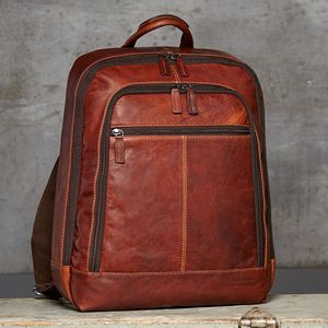 Mochila Minimalista Ligera de Cuero Genuino Rustic Canyon con Cierre de Cremallera - Product Image 2