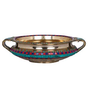 Urli en laiton de qualité supérieure avec incrustation de pierre - Product Image 2