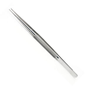 Micro fórceps profesionales de 7 pulgadas de acero inoxidable con mango redondo y fuente de alimentación manual de plataforma con polvo de diamante - Product Image 2