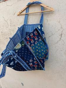 กระเป๋าผ้าคอตตอนลายบล็อกทำด้วยมือสำหรับผู้หญิงกระเป๋าเดินทางสไตล์โบฮีเมียนกระเป๋าสะพายไหล่กระเป๋าใส่ดอกไม้ขนาดใหญ่ของขวัญสำหรับเพื่อนเจ้าสาวในวันธรรมดา - Product Image 6