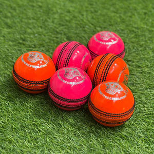 ลูกคริกเก็ต สีชมพู แดง ขาว ส้ม ลูกแข็ง ขนาดผู้ชาย 156 กรัม ผลิตด้วยมือและด้วยเครื่องจักรในประเทศปากีสถาน - Product Image 2
