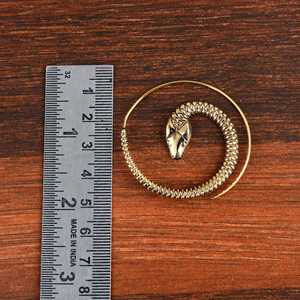 Nuevos Pendientes de Serpiente de Diseño Moderno, Joyería Gótica de Aro de Latón para Mujer, Acabado Plateado Oxidado, Espiral Animal Boho, Venta al por Mayor/OEM/ODM - Product Image 5