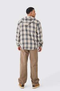 Nouvelle chemise à capuche en flanelle à la mode de la meilleure qualité veste pour hommes chemise à carreaux à manches longues et boutonnée à travers la mode décontractée - Product Image 3