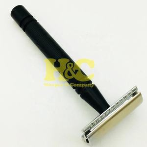 Maquinilla de Afeitar de Doble Hoja de Acero Inoxidable para Hombre Hooper and Company, Maquinilla de Afeitar de Doble Filo Negra de Alta Calidad para Uso en Barberías - Product Image 3