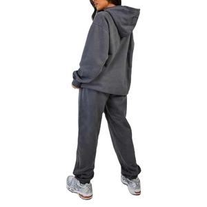 Kivotech Manufacture High Quality Breathable Custom Logo Solid Casual Ladies Hoodie Sports Set Tracksuit for <b>Women</b> - Product Image 2