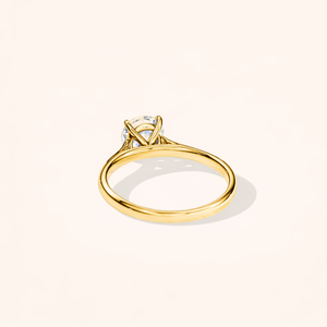 Classic Round Cut Lab Grown Diamond Solitaire Ring in 18K Rose Gold - Product Image 2