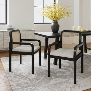 Chaises dinantes en bois de rotin moderne de café pour les meubles colorés de cuisine de restaurant d'hôtel à la maison du meilleur prix direct d'usine! - Product Image 1