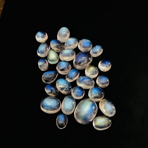 2023 populaire usine en gros naturel pierre de lune Cabochon arc-en-ciel bleu feu pierre de lune pour la fabrication de bijoux - Product Image 6