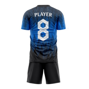 ชุดเสื้อฟุตบอลสำหรับผู้ชายผ้าโพลีเอสเตอร์แบบ100% ชุดเสื้อเจอร์ซีย์ย้อมสีเรียบระบายอากาศได้ดี - Product Image 2