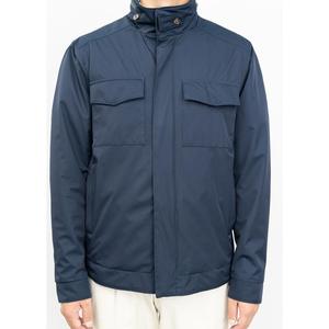 Chaqueta cortavientos de lona informal para hombre con cuello levantado de otoño logotipo frontal cremallera impermeable para exteriores - Product Image 5