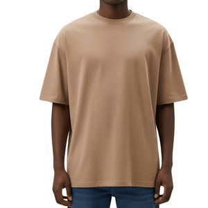 Camiseta Hip Pop Personalizada para Hombre, 100% Algodón, Talla Grande, Color Sólido, 220 Gramos, Tejido de Punto, Ecológica, Secado Rápido, Impresión Digital - Product Image 1