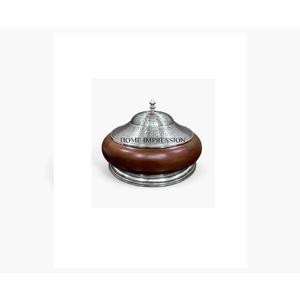 Look attrayant Art créatif moderne Designer de fantaisie unique en bois fabriqué avec une base en métal poli brillant de couleur argent et un couvercle supérieur - Product Image 1