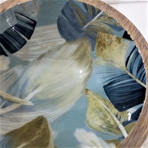 Azucarero pequeño de madera de acacia con diseño interior Meena, artículos de madera impresos - Product Image 3