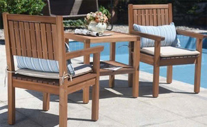 Canapé de jardin en aluminium ou en bois d'acacia, ensemble de meubles de patio pliables, canapé d'extérieur 6 places, style minimaliste. - Product Image 2