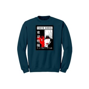 Colección de Anime 100%, sudadera de algodón con estampado de bolsillos para mujer, Polar, informal, de invierno, con cuello redondo, tejido frontal, serigrafía - Product Image 2