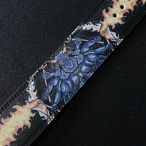 Cinturón de levantamiento de pesas de cuero de vaca Unisex de alta calidad patrón de leopardo equipo de gimnasio transpirable fabricación al por mayor - Product Image 5