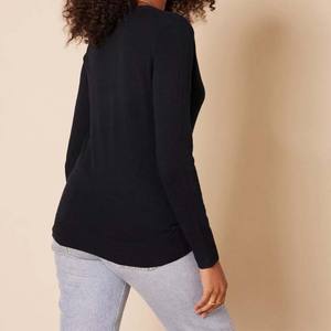 Custom Knitted Solid Jacquard Breathable Autumn Casual Button Down <b>Cardigan</b> Sweater <b>for</b> <b>Women</b> - Product Image 3