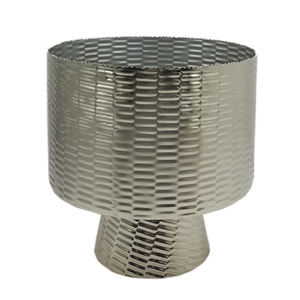 Florero de diseño de Metal Chapado en plata Florero Decoración de mesa de sala de estar para decoración de piso y pared - Product Image 3