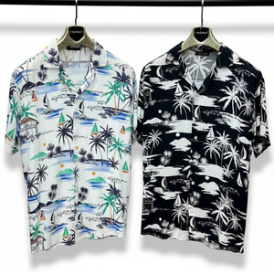 <b>Floral</b> <b>Mens</b> Short Sleeve <b>Shirt</b> Relaxed Fit Lightweight Satin Fabric Stylish Summer Design Casual Eco-Friendly Holiday - Product Image 4