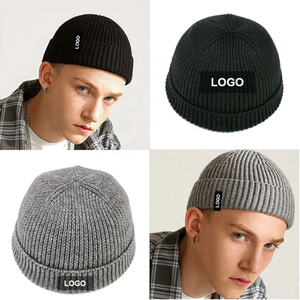 Custom logo Small Embroidered High Quality Jacquard beanies Skull Knitted <b>Winter</b> Hats Unisex Fashion Cuffless <b>Caps</b> - Product Image 6