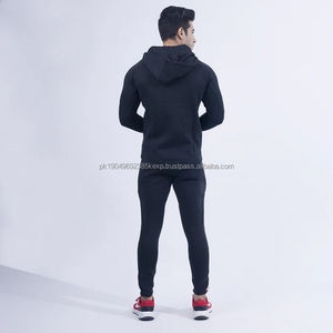 Ensemble de survêtement technique pour homme en molleton blanc, 69 % coton, 31 % polyester, avec sweat à capuche zippé et pantalon de jogging – Conception OEM - Product Image 6