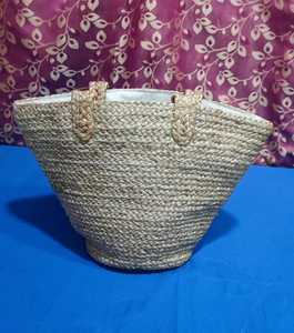 Fourre-tout en jute terreux 16 "x 11" avec fermeture à glissière Sacs à main durables et écologiques - Product Image 1