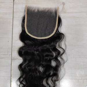 Vente en gros Préplumé HD Dentelle/Dentelle Sud Indien Temple Remy Cheveux Légèrement Ondulé Machine Double Trame Extensions Humaines Femmes - Product Image 2