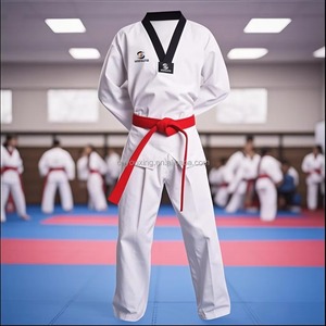 Venta al por mayor de alta calidad ligero personalizable artes marciales Taekwondo uniforme Dobok Kimono tela transpirable - Product Image 1