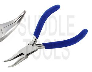 Pince à bec courbé, pince à bec fin, pince à bec demi-rond, outils de bricolage pour bijoux et horlogerie 130MM D - Product Image 3