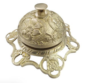 Campana de Escritorio Estilo Cangrejo con Acabado Metálico Brillante, Campana de Recepción para Hotel, Decoración para Oficina, Escuela, Restaurante - Product Image 3