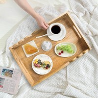Plateau de service rectangulaire Petit-déjeuner au lit, Table basse, Table à manger Cuisine - Parfait pour le salon, la chambre à coucher, la décoration d'entrée