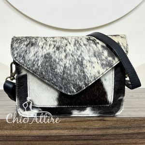 2025 New Arrivals Women Single Shoulder Bags Hair On Cowhide Leather Handbag High Quality Real Genuine Leather Purse for Ladies - Product Image 1