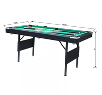Party Friends Family Club Game Enjoy Time Conference Home Multi Functional 3 in1 Table de billard pliante portable
