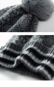 หมวกอะคริลิคแฟชั่นแบบสั่งทำหมวกสำหรับผู้หญิงและเด็กผู้หญิงหมวกบีนนี่ปักสีได้ตามที่ต้องการ - Product Image 6