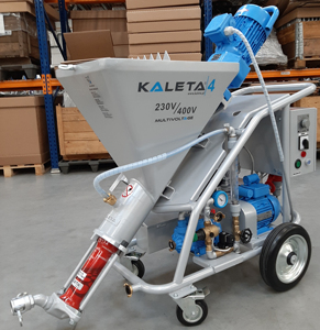Unidad de enlucido Kaleta-4S Multivoltaje 230/400V 160kg Tolva de 100L Transporte Horizontal de 10m Garantía de 1 Año - Product Image 3