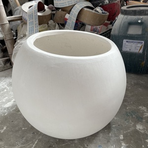 <span class=keywords><strong>Pot</strong></span> de jardinière en argile de magnésium Navire de sol sphérique innovant pour plantes de décoration de maison de luxe Grande pièce maîtresse d'affichage botanique - Product Image 3