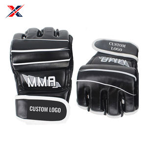 Gants d'entraînement de boxe en cuir blanc et noir de haute qualité, écologiques, avec logo et couleurs personnalisés, meilleur fournisseur d'équipement MMA - Product Image 6