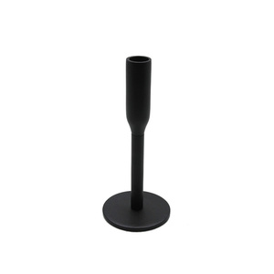 Bougeoir conique en métal créatif simple fini noir mat pour la maison et la décoration de mariage bougeoir de 22 mm - Product Image 1