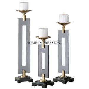 Accessoires de table en laiton antique de qualité supérieure bougeoirs en gros bougeoir en laiton en métal de grande taille - Product Image 4