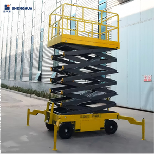 거친 지형용 가위형 리프트 대형 플랫폼 전기 야외 고소작업대 6.8-20m 작업 높이 펜던트 리모컨 - Product Image 1