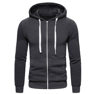 Sudadera con capucha y cremallera completa para hombre, con estampado digital, logo frontal, capucha ajustable, bolsillos con cremallera, ropa deportiva informal de invierno - Product Image 2