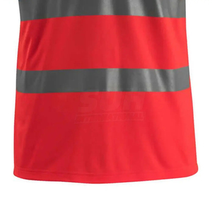 Chemise polo de sécurité de qualité supérieure pour hommes, vêtements de travail, chemise polo de sécurité 100% coton, t-shirt polo de sécurité haute visibilité avec bande réfléchissante - Product Image 6