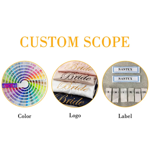 Bata de dama de honor con cuello en V y logotipo personalizado OEM, albornoz de fiesta de boda, bata de spa para mujer, ropa de dormir de satén - Product Image 3