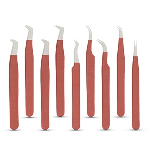 Pince à épiler professionnelle pour extensions de cils, garantissant un flux de travail fluide et efficace, couleurs et logo personnalisés. - Product Image 6