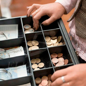 ลิ้นชักเก็บเงินโลหะแบบปรับได้พร้อมถาด RJ 11 สำหรับระบบเครื่องบันทึกเงินสด POS - Product Image 2