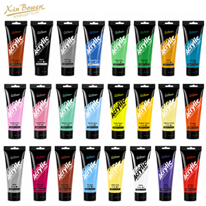 <span class=keywords><strong>Peinture</strong></span> <span class=keywords><strong>acrylique</strong></span> XIn Bowen 120ML, matériel de <span class=keywords><strong>peinture</strong></span> pour artistes, grande capacité, 24 couleurs en stock - Product Image 1