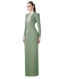 Robe EMERALD U-LINE _ robe de soirée de luxe haute couture de la marque locale vietnamienne - Product Image 4