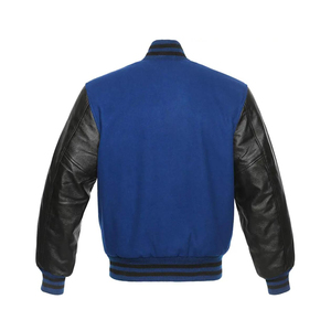 OEM Manufacturer High Quality College Letterman Bull Bomber <b>Jacket</b> Custom Embroidery <b>Patches</b> Stand Wool Sleeves Winter Canvas - Product Image 6